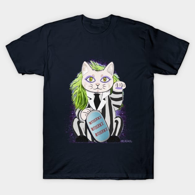 MANEKY NEKO RED BALOON PARODY HORROR HALLOWEEN 2019 T-Shirt by miskel